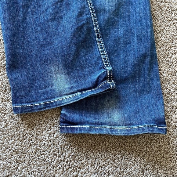 Rock & Roll Cowgirl Low Rise Bootcut Jeans 28X34 Bling - Picture 6 of 11